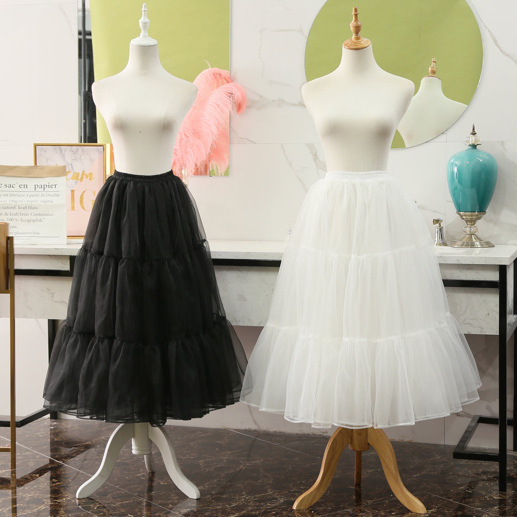 Manyiluo - Medium-length Boneless Lolita Petticoat