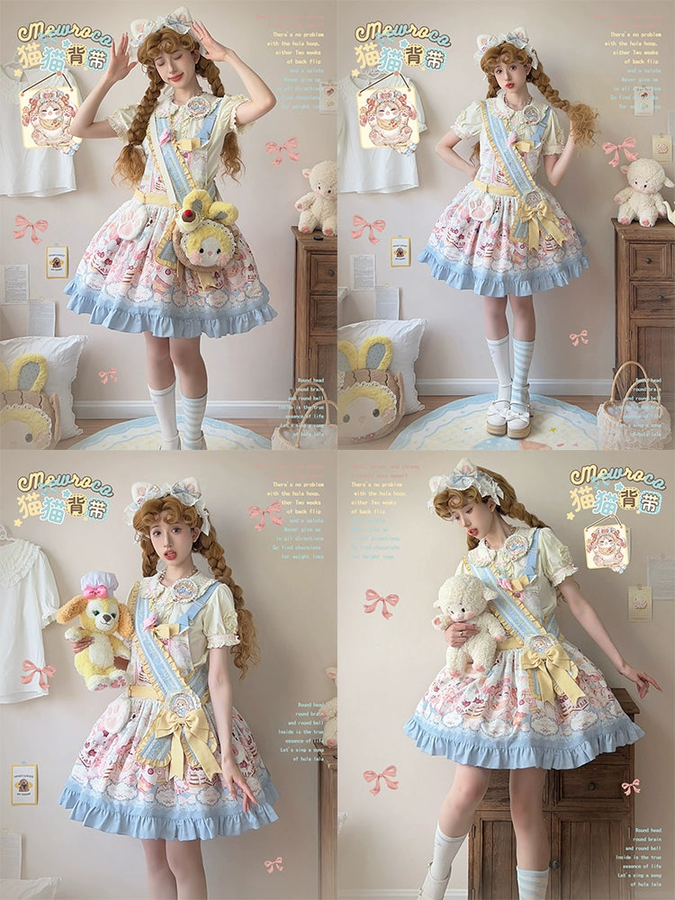 Mewroco~Sweet Lolita Salopette Daily Cute Lolita Dress   