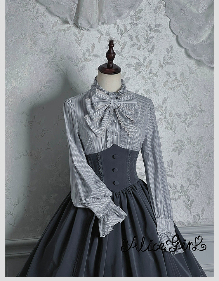 Alice Girl - Duke of Victoria - Classic Lolita SK & Overskirt Set 44092:794915