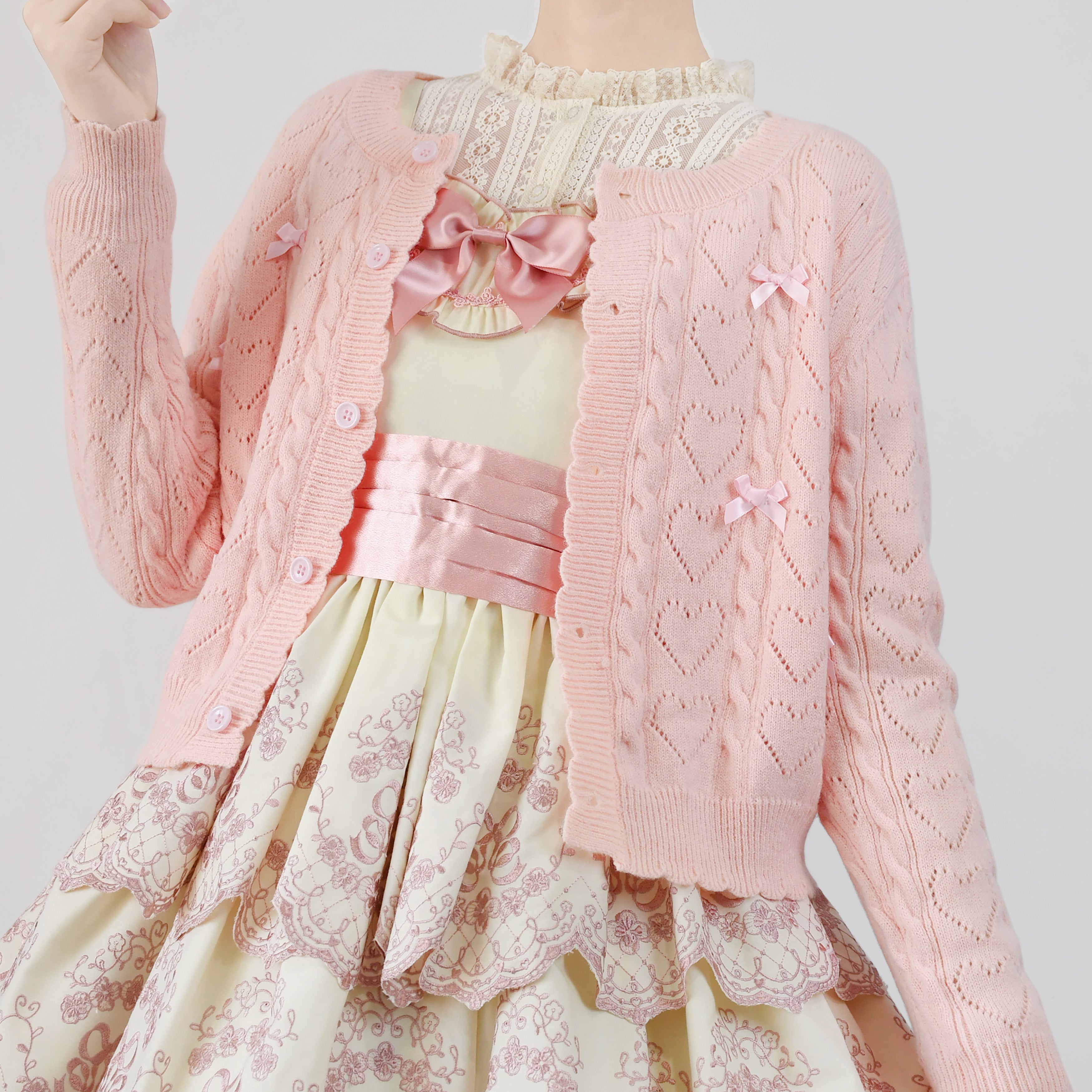 MIST - Hollow Out Long Sleeve Lolita Cardigan Multicolors