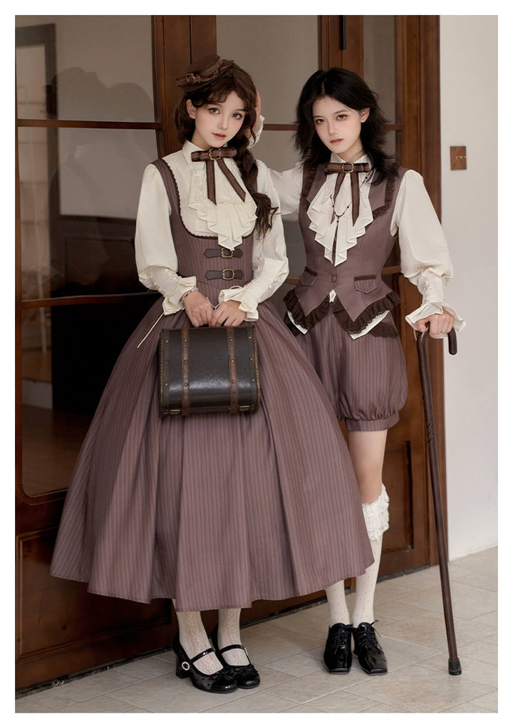 With PUJI~Ouji Lolita Shirt Bust-supporting JSK Dress   