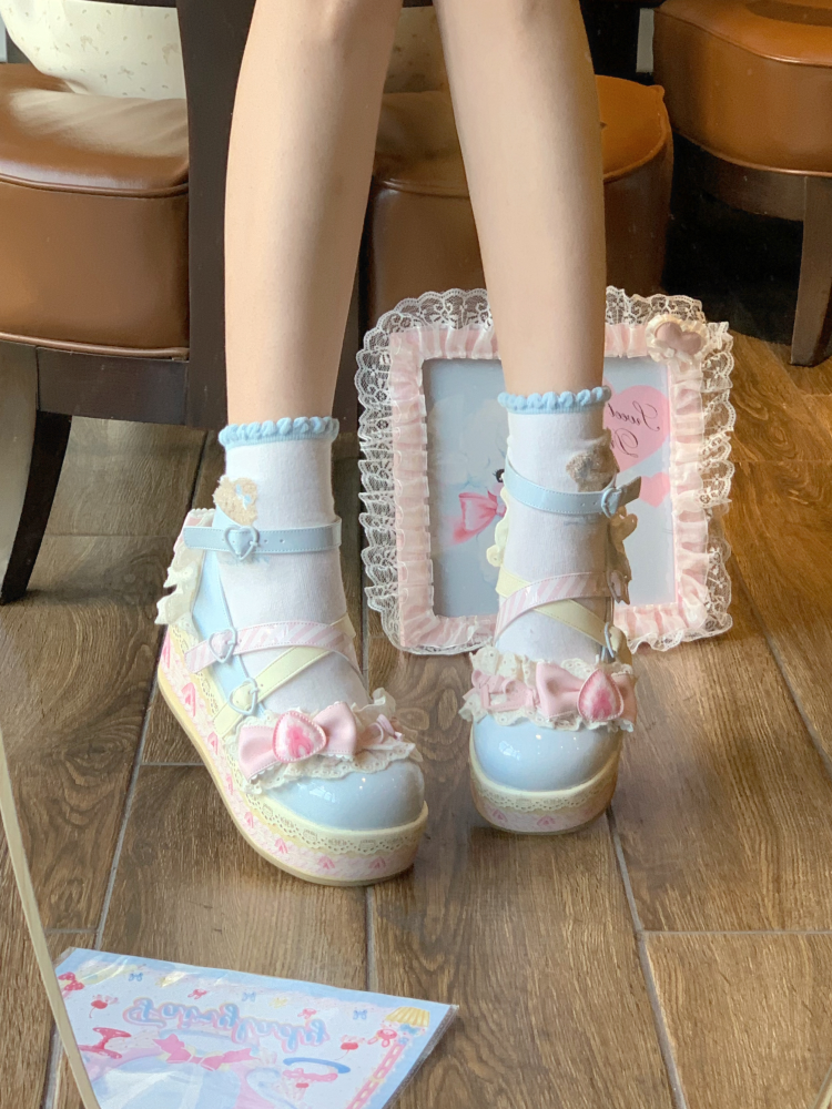 Aimee~Strawberry Limited~Sweet Lolita Platform Shoes Girlish Shoes   