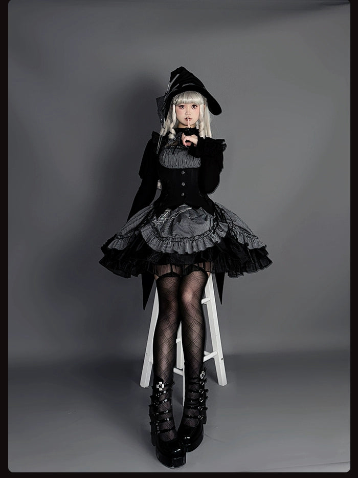 Alice Girl~Lolita Potion~Gothic Lolita Shirt Black Long Sleeves Lolita Blouse