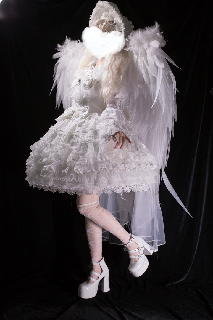 Flower Banquet~Wishing Star~Sweet Wedding Lolita JSK Bridal Lolita Dress 41860:716166