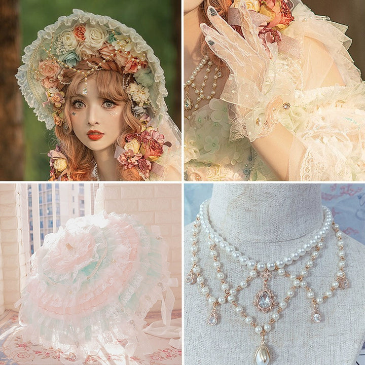 Cat Fairy~Wedding Lolita BNT Hair Accessory Necklace Parasol   