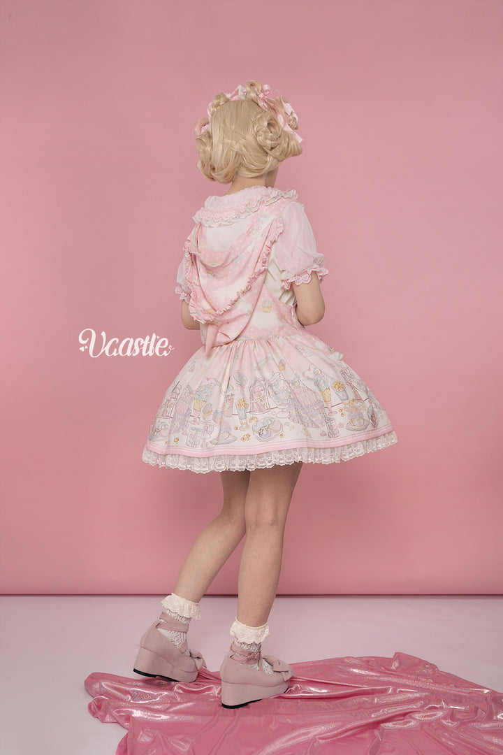 Vcastle~Unicorn Sugar Party~Kawaii Lolita Salopette Suit with Unicorn Hood 42110:726678