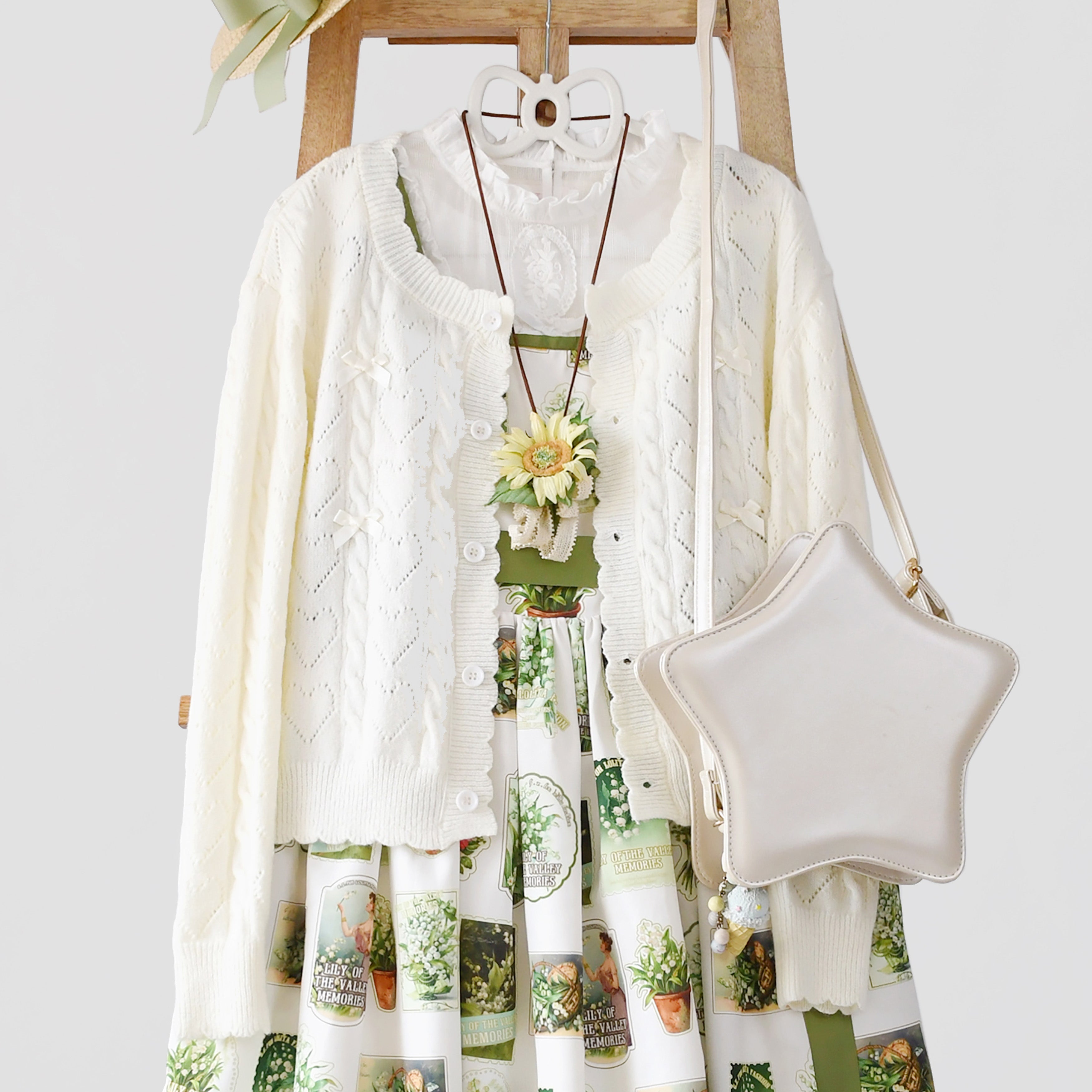 MIST - Hollow Out Long Sleeve Lolita Cardigan Multicolors