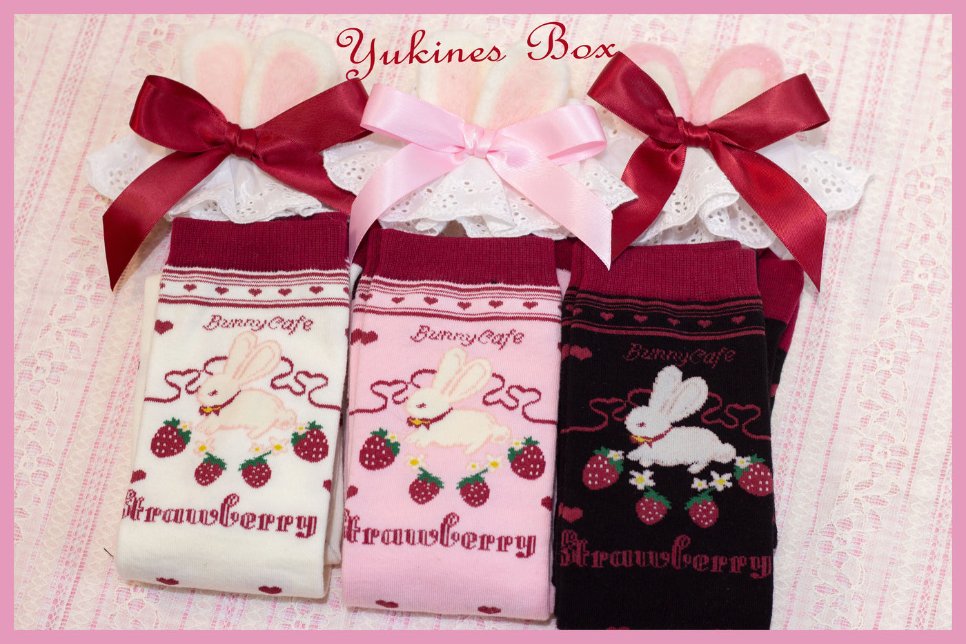 Yukines Box~Kawaii Lolita Rabbit Ear Cuffs and Ankle Lace   