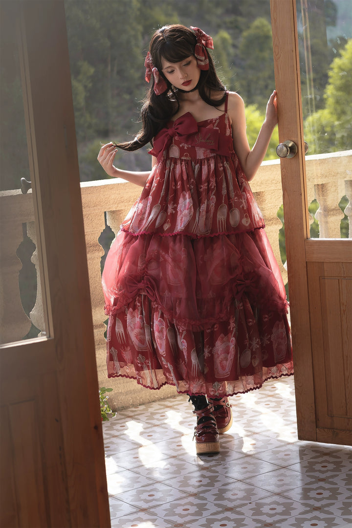 Babyblue~Strawberry Box~Sweet Lolita JSK With Strawberry Print 42972:760722