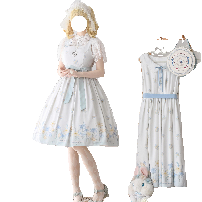 SPFlowerLanguage~Blossoms~Sweet Lolita Shirt Floral Lace Gauze Innerwear   