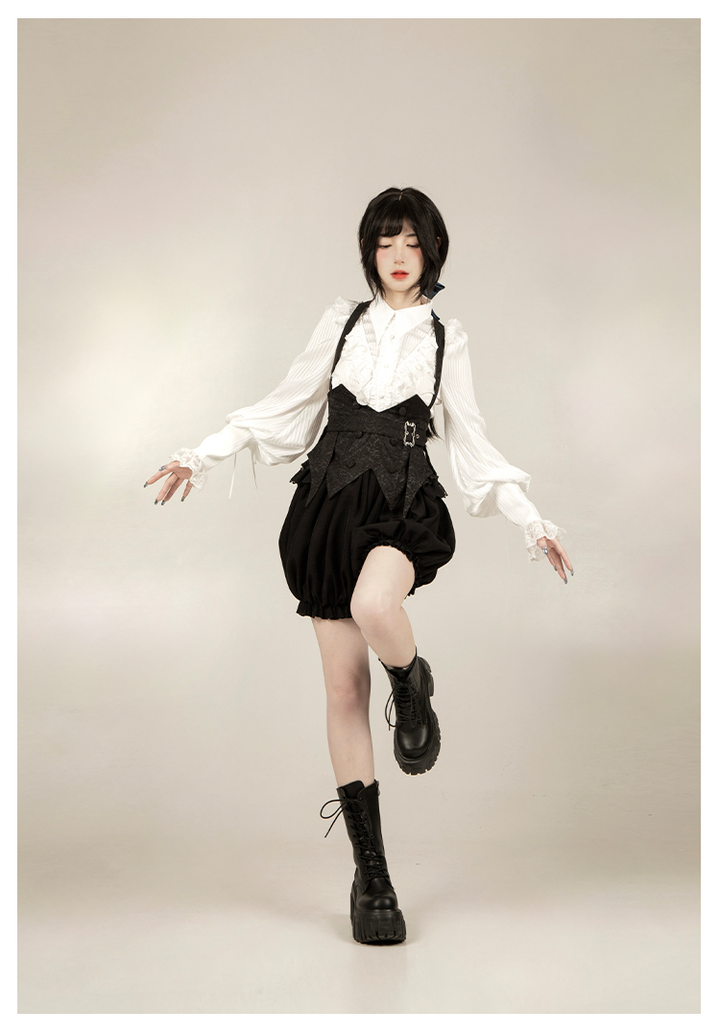 With PUJI~Hunter of Gold~Ouji Lolita Shorts/Pants Outfit Twins Set