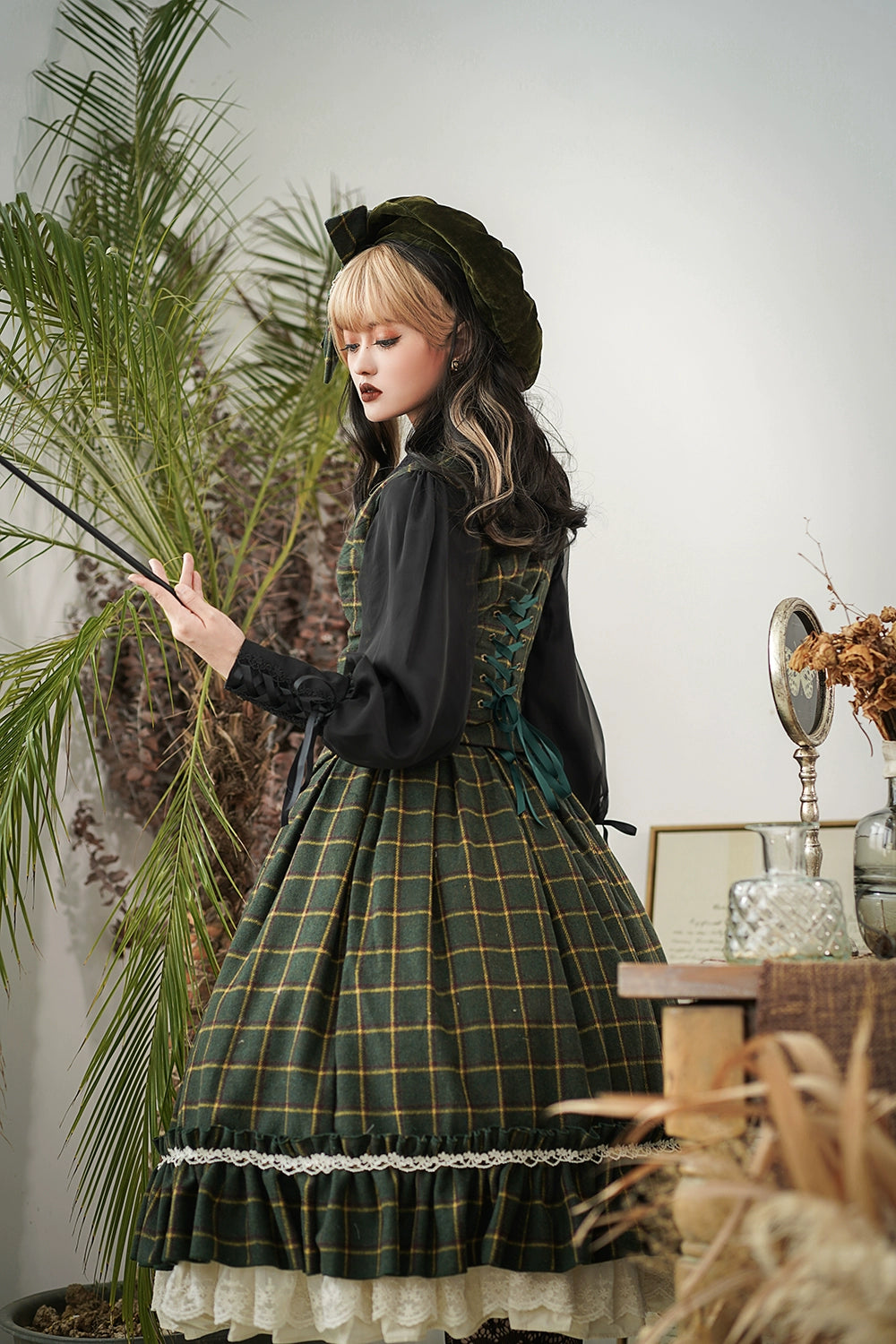 (BFM)Miss Point~Rose~Elegant Lolita Pliad Print Vest Customized 32510:385358