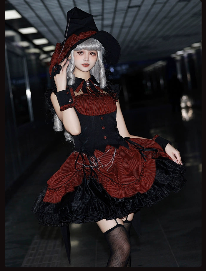 Alice Girl~Lolita Potion~Gothic Lolita JSK Halloween Sleeveless Lolita Dress   