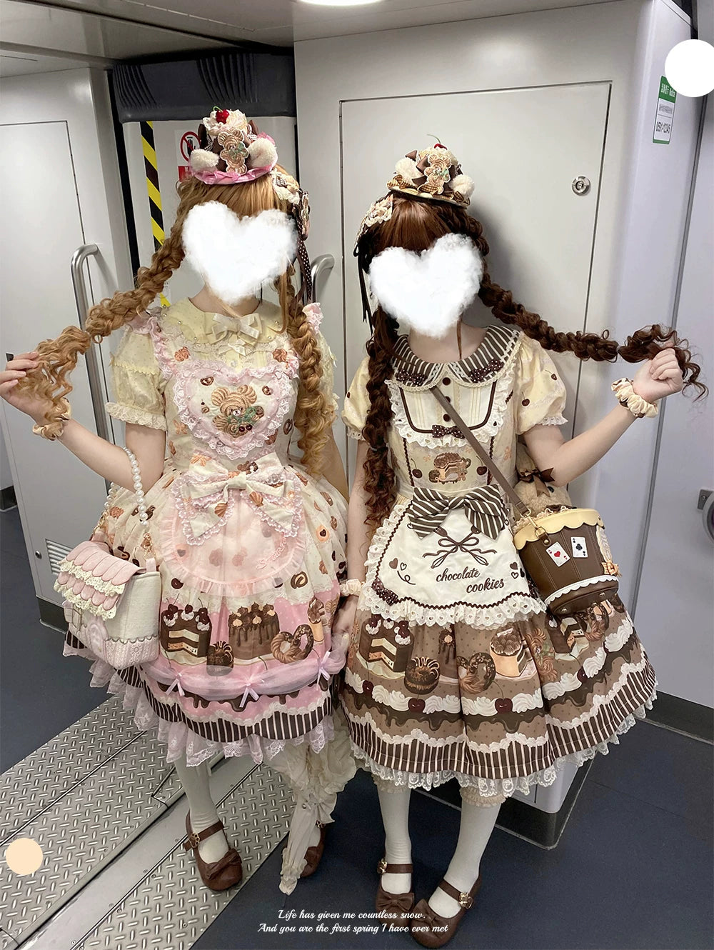 Cocoa Baker - Old School Lolita Dessert Printed OP & JSK Dress with Embroidery 45486:851011
