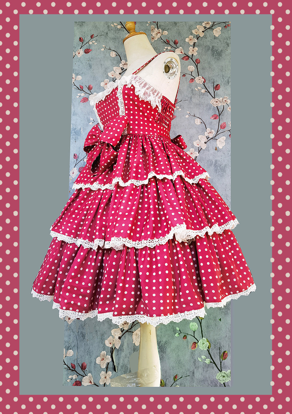 Infanta~Cloth Cat~Kawaii Lolita JSK Multi-Color Tiered Ruffles Dress (L M) 42774:752580