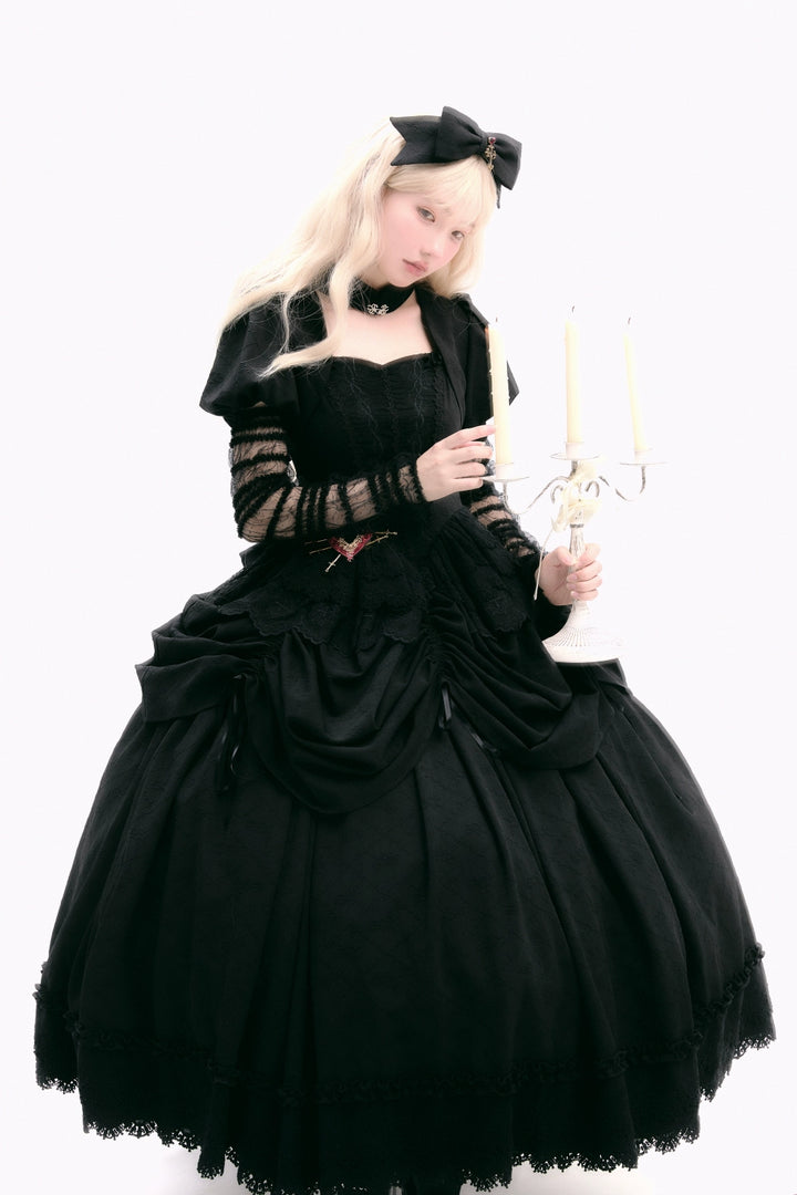 Dark Star Island~Moonlight Sanctum~Gothic Lolita Bolero Detachable Sleeves Trailing   