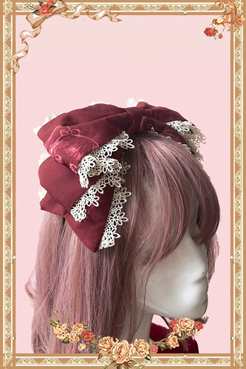Infanta~Sweet Lolita Accessories Bonnet KC Socks Beret Doll Room Red KC  