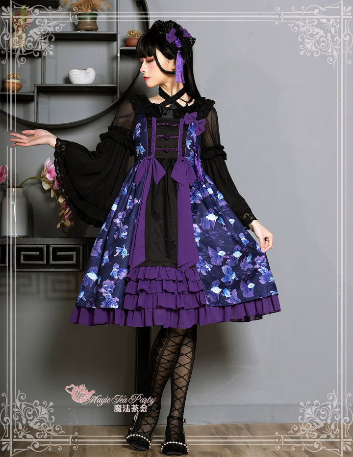 (BFM)Magic Tea Party~Fish Game Dream Chinese Style Lolita Dress Daily JSK   