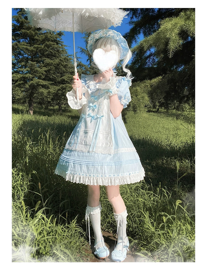 Spireme Cat~Roaming Adventure~Sweet Lolita OP Dress Cute BNT Cuffs   