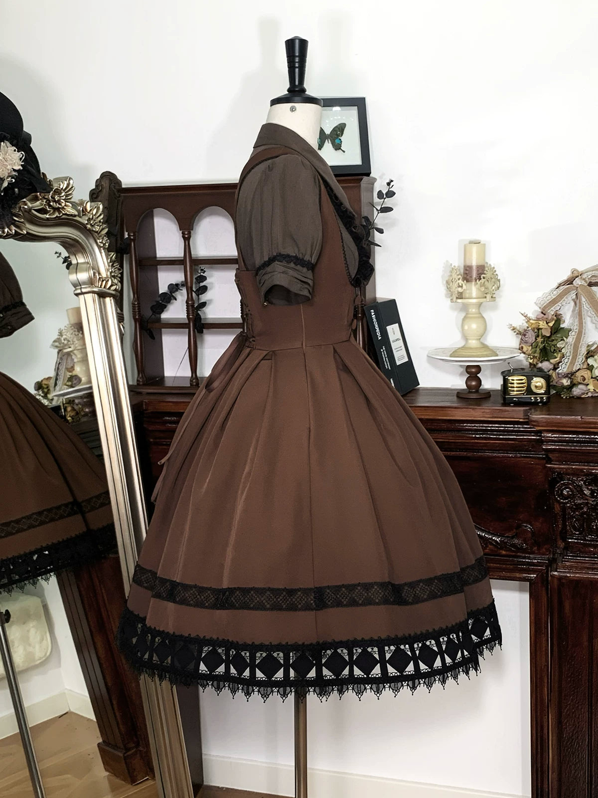 Serenade - Bust-Supporting Elegant Lolita JSK Dress, Three Length Styles 44419:807333