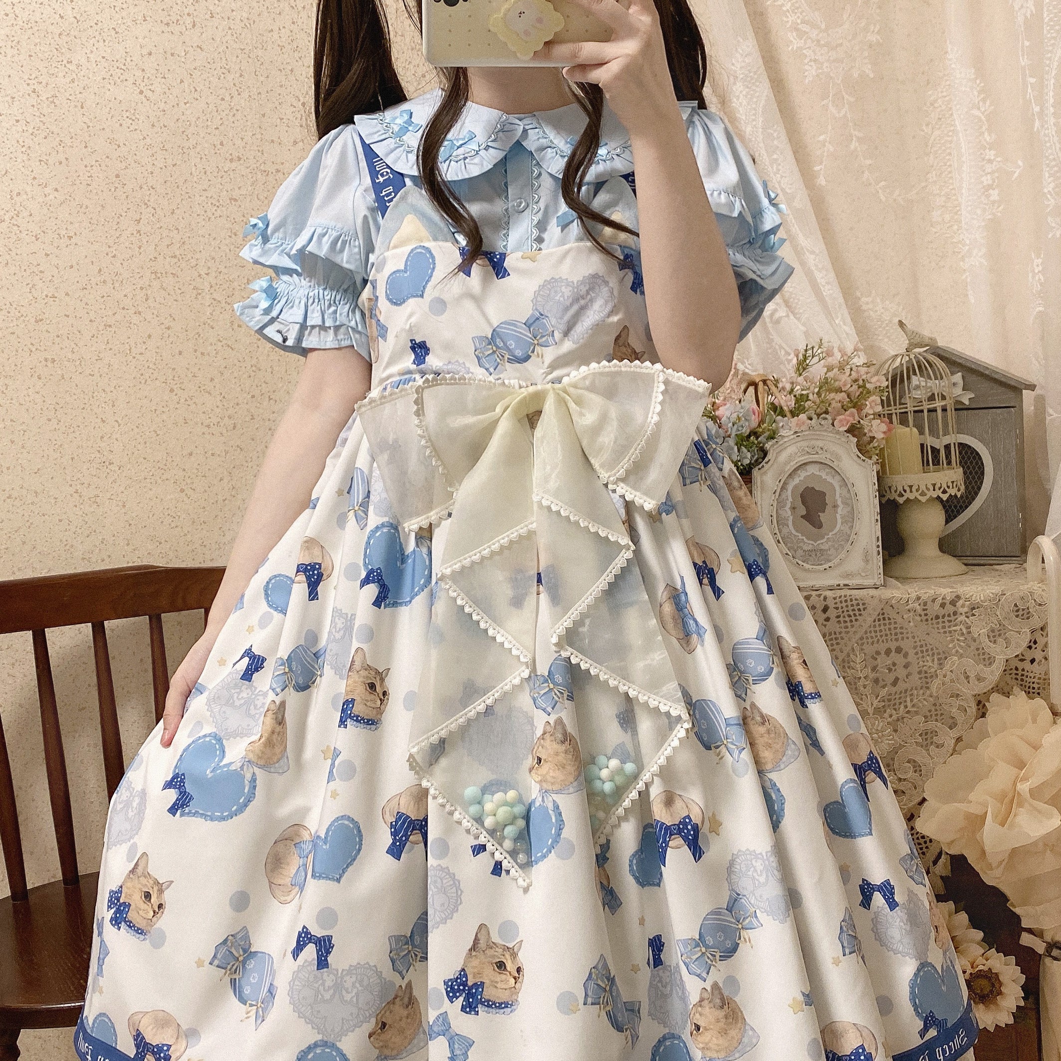 MIST - Creamy Condensed Milk - Kawaii Lolita Shirt Soft Girl Short-sleeved 9914:192326