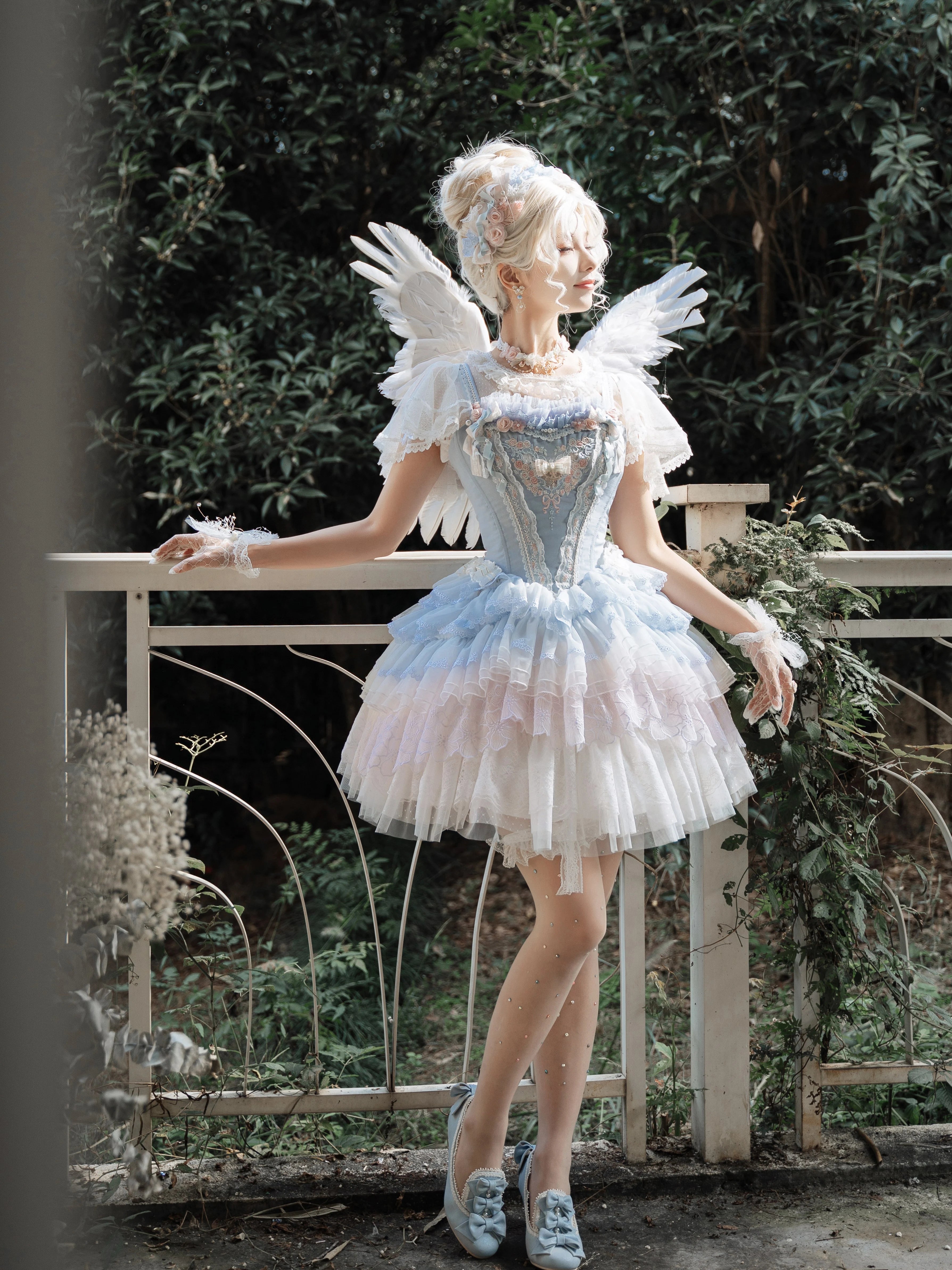 (BFM)Garden Cat~Dreamy Dance Gorgeous Lolita JSK and SK 33494:426882