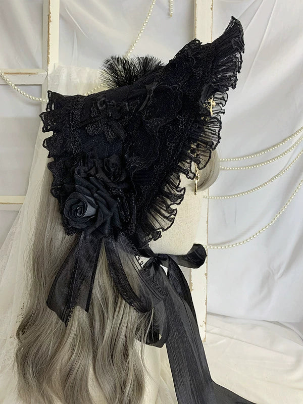Sweet Jelly Lolita - Goth Lolita Bornet Elegant BNT Headdress