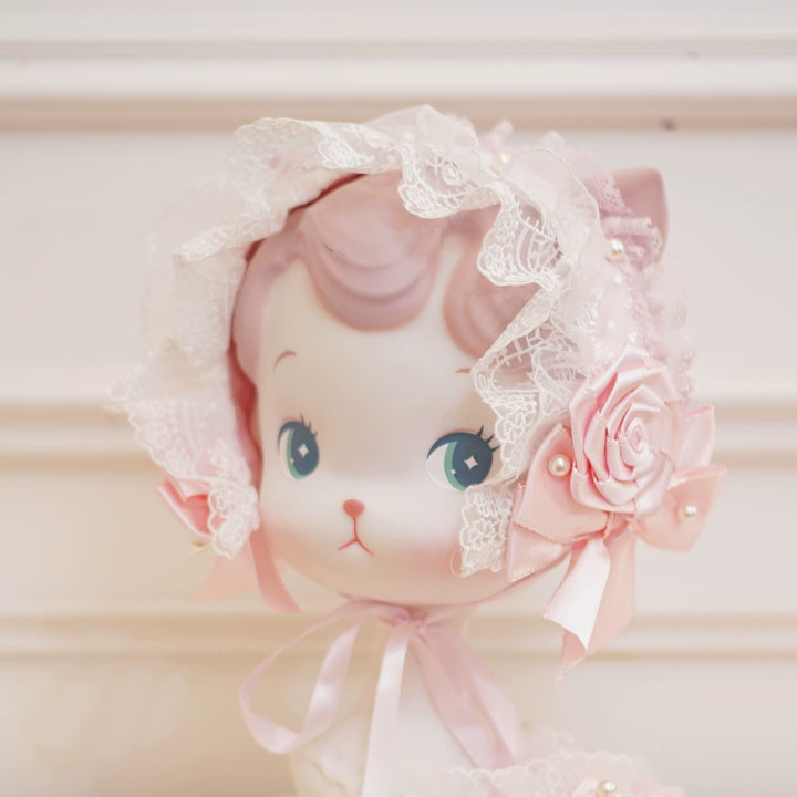 Mengfuzi~Old School Lolita Headdress Lovely Lolita BNT and Accessories Batch 6 Light Pink Hairband Only