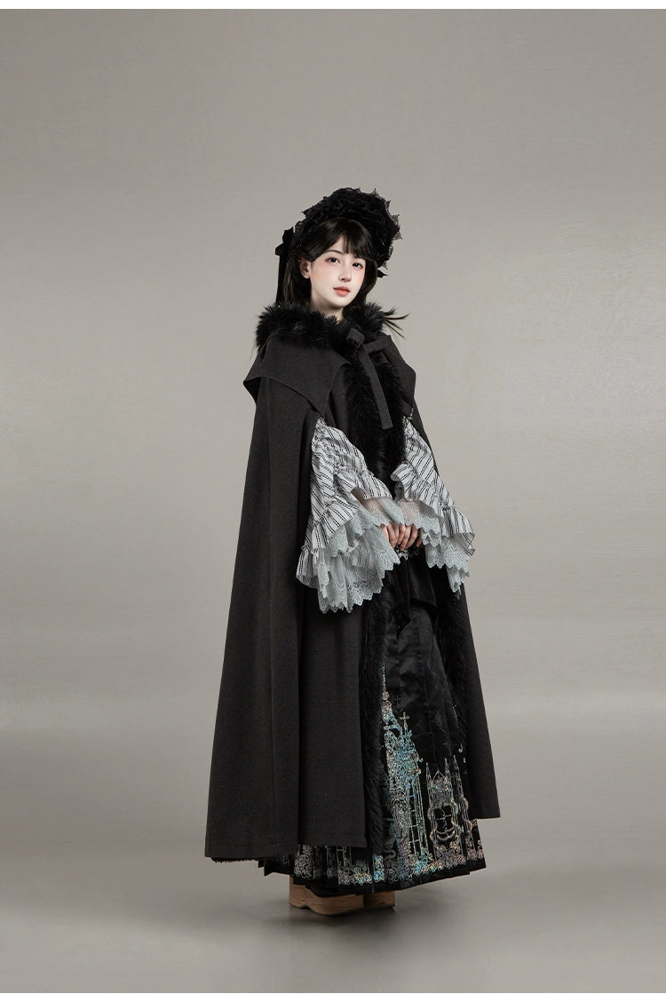 With PUJI - Letter and Poetry · Raven's Night Song - Gothic Lolita Black Cloak
