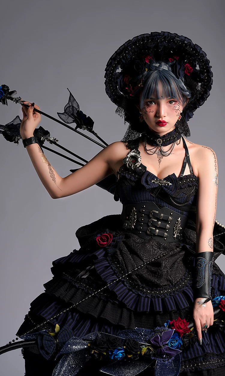 Ismailia - Gothic Lolita JSK Dress, Lace & Rose