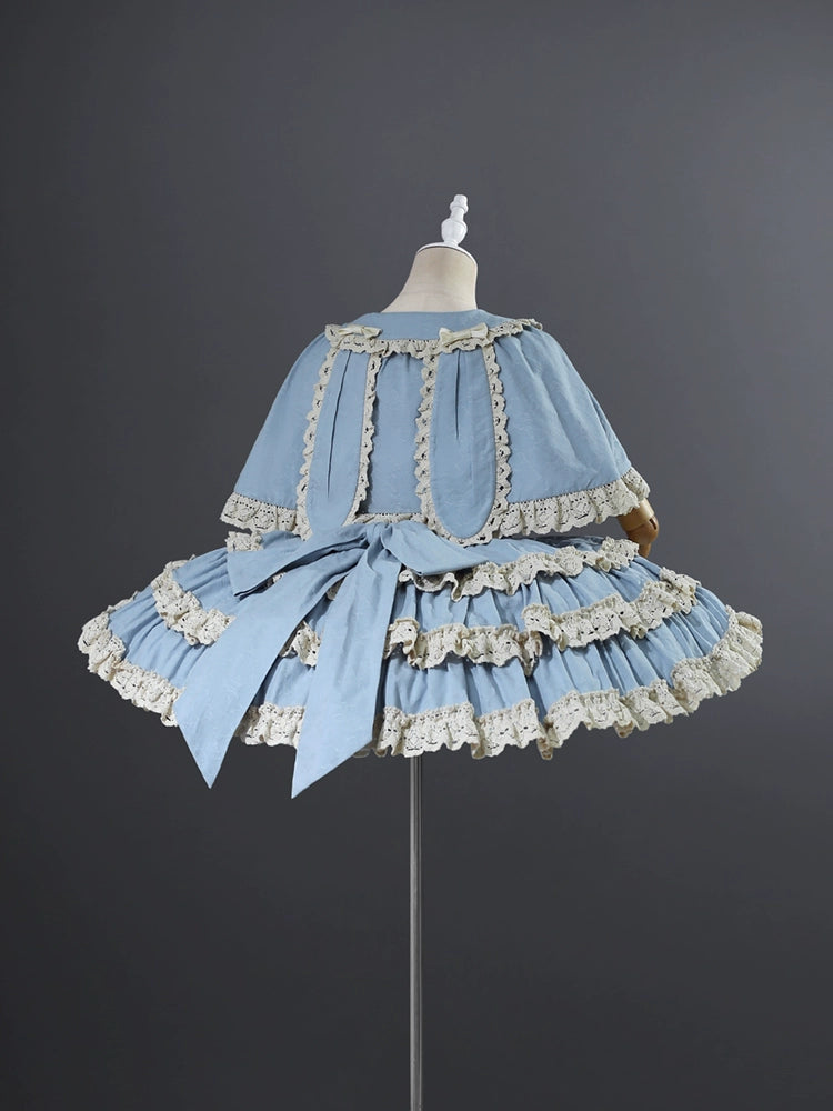 To Alice~Dear dolls~Old School Lolita Three-Tiered Suspender Dress Set   