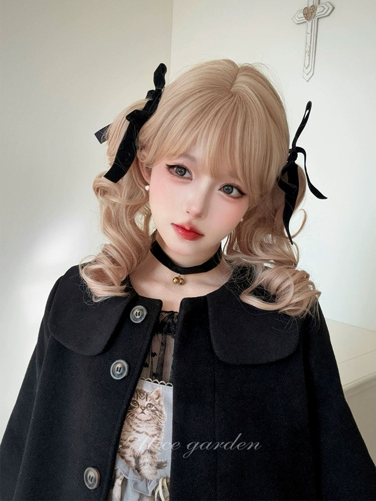 Alicegarden~Doll-like Lolita Bob Wig with Detachable Curly Ponytail