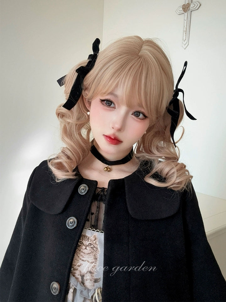 Alicegarden~Doll-like Lolita Bob Wig with Detachable Curly Ponytail