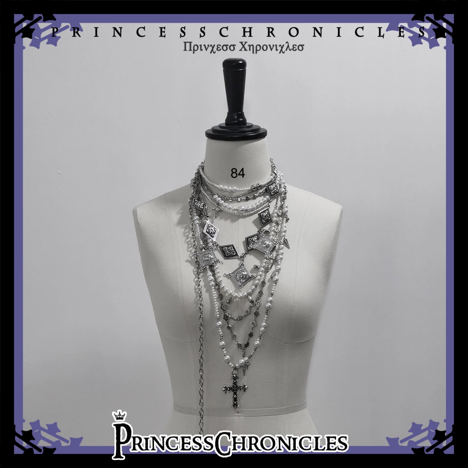 Princess Chronicles - Divine Covenant - Ouji Lolita Accessory Set Necklace and Bracelet Necklace Full Set (5 peices)