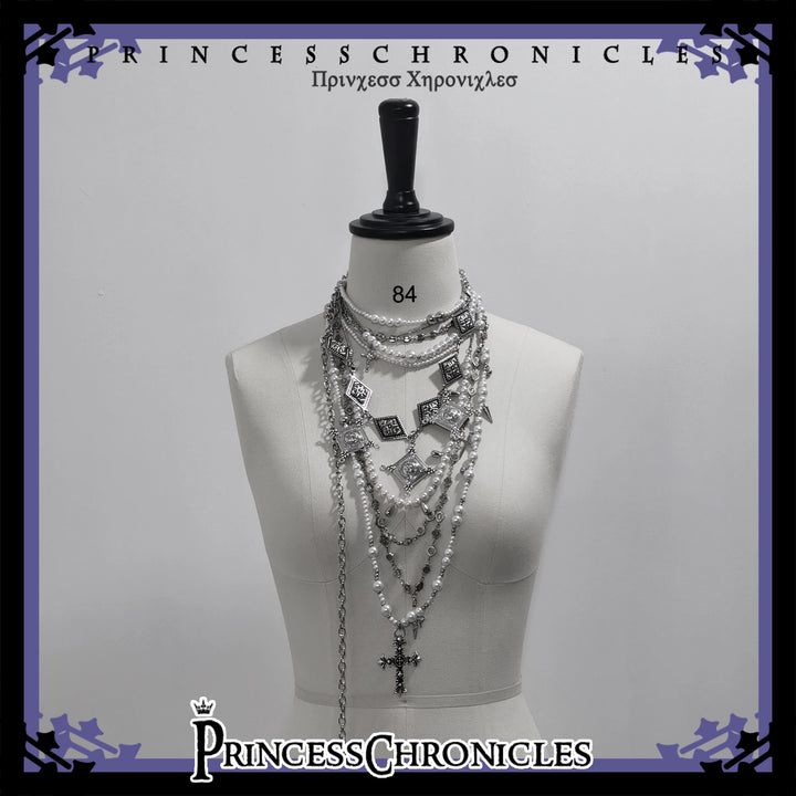 Princess Chronicles~Divine Covenant~Ouji Lolita Accessory Set Necklace and Bracelet Necklace Full Set (5 peices)