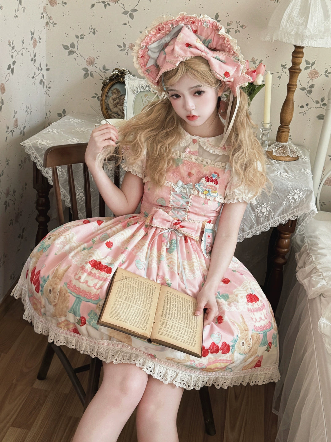 Dark Star Island~Honey Bunny Cake~Sweet Lolita JSK/OP/Strap SK/Shirt 39864:638984