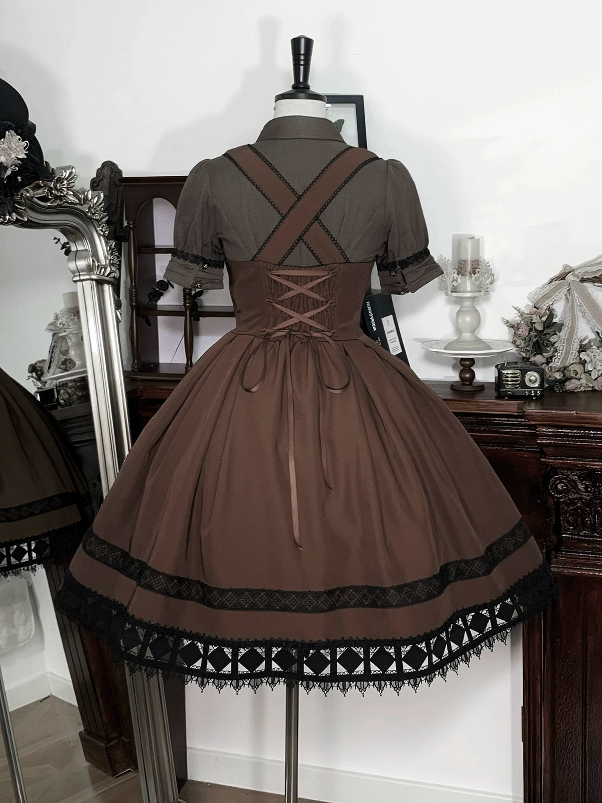 Serenade - Bust-Supporting Elegant Lolita JSK Dress, Three Length Styles 44419:807356