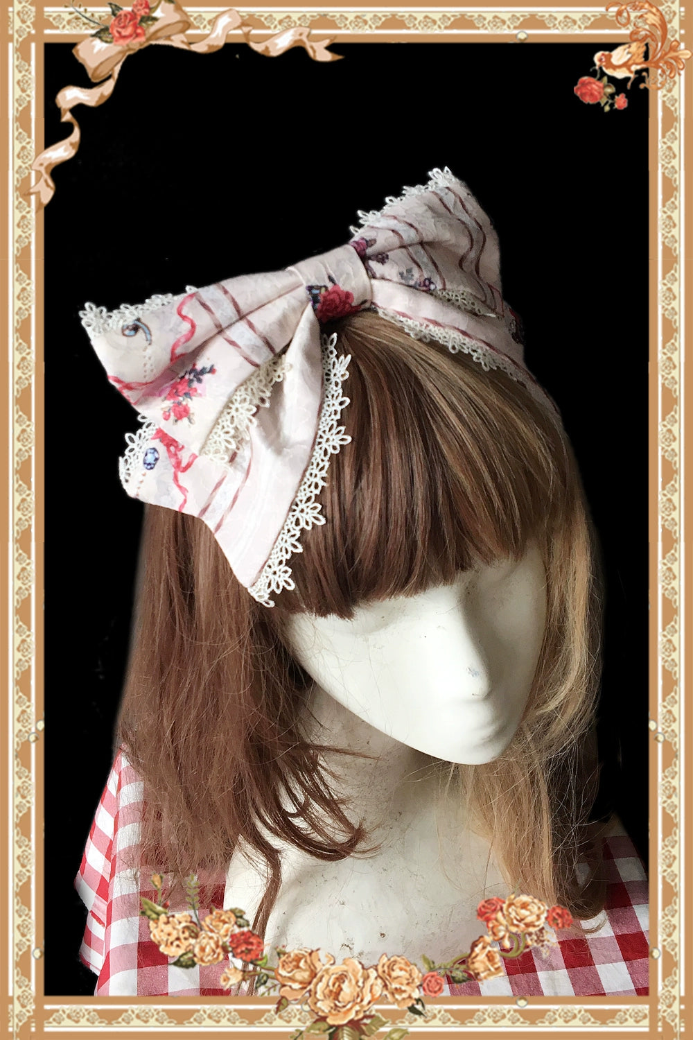 Infanta~Sweet Lolita Accessories Bonnet KC Socks Beret Cinderella Apricot KC  