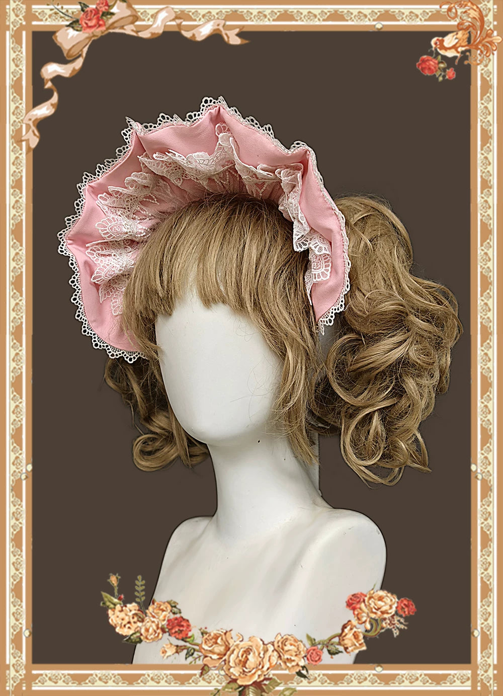 Mirror Doll - Old School Lolita Tiered Hem JSK with Polka Dot Lace 45540:853669