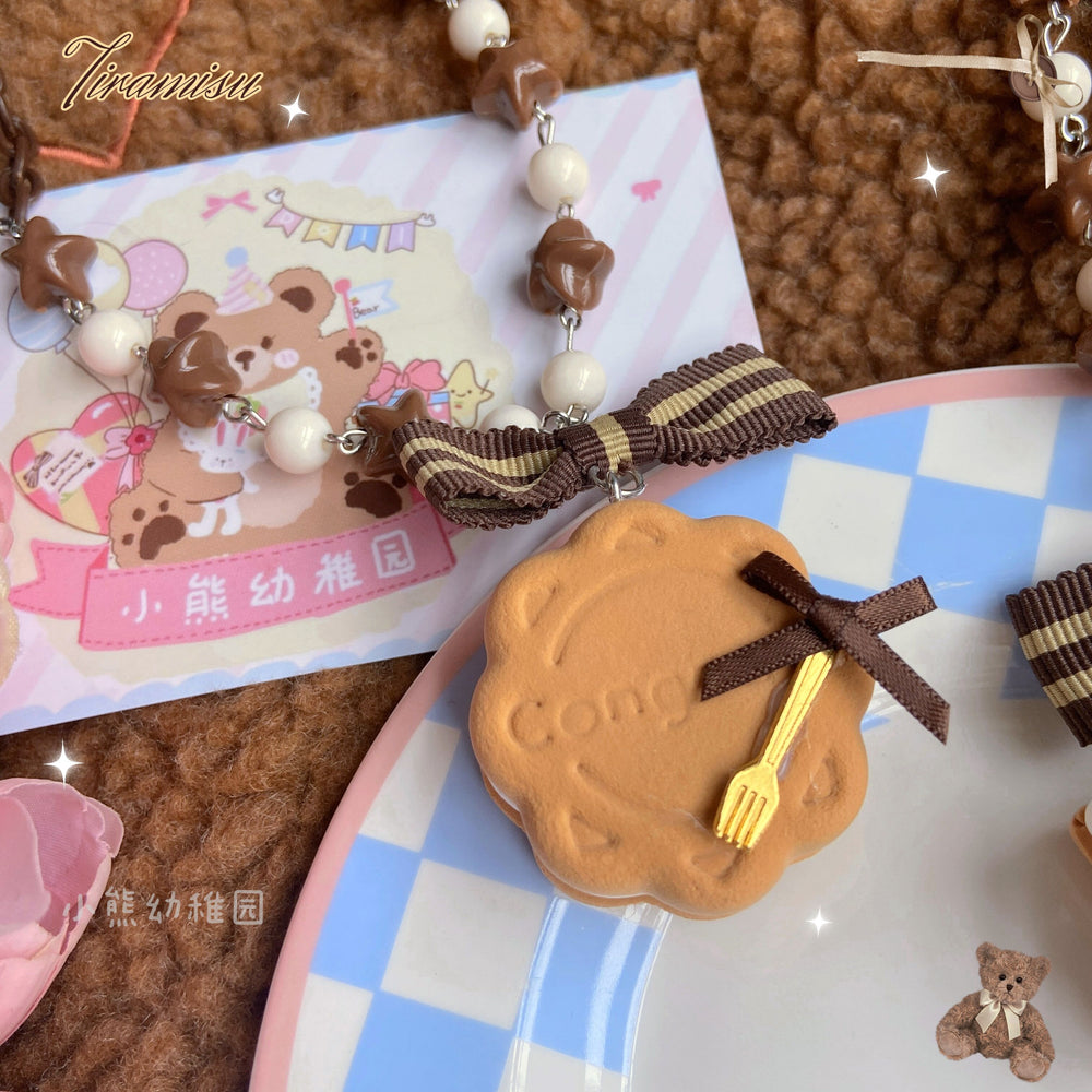 (Buyforme)Bear Doll~Sweet Cookie Charm Set - Lolita Necklace and Hairclip