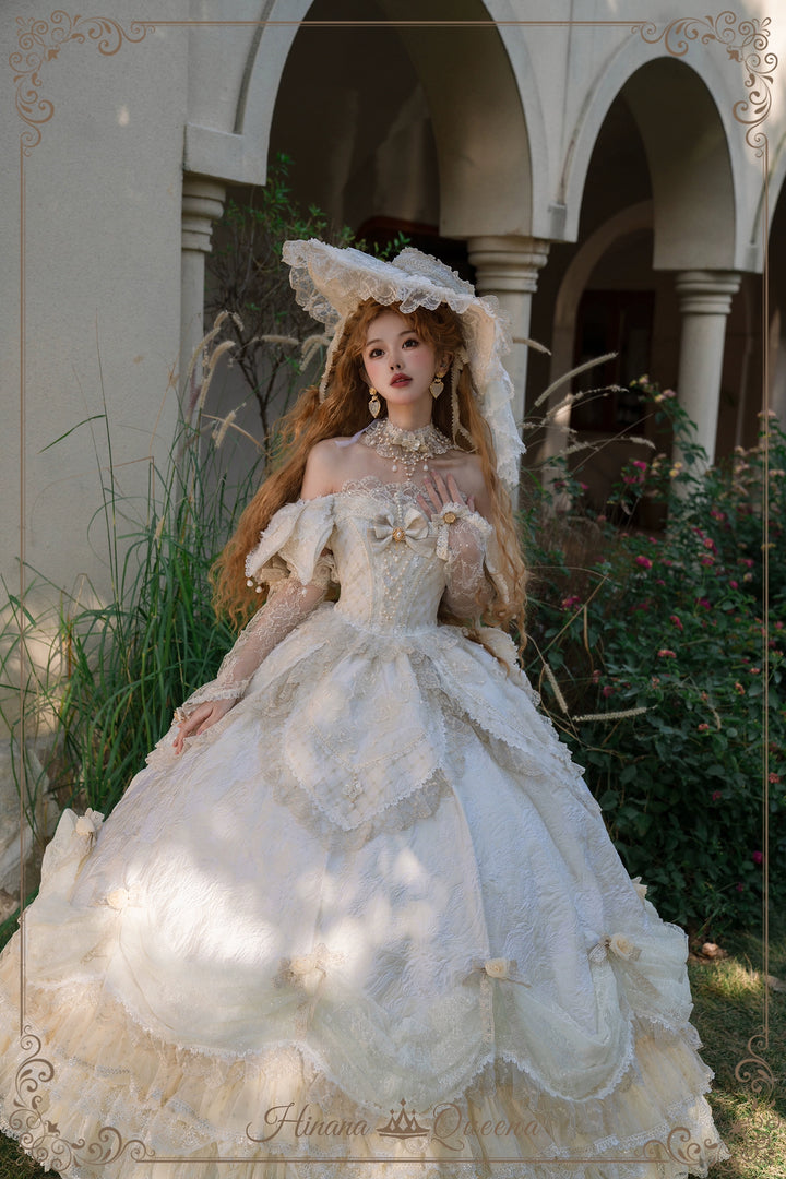 Hinana Queena~With Belle~Bridal Wedding Lolita OP Dress Available for Custom Size 41978:721570