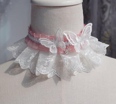 (Buyforme)Fairy Tales~Fate Quartet Bridal Lolita Gothic Accessories Blouse pink free size choker