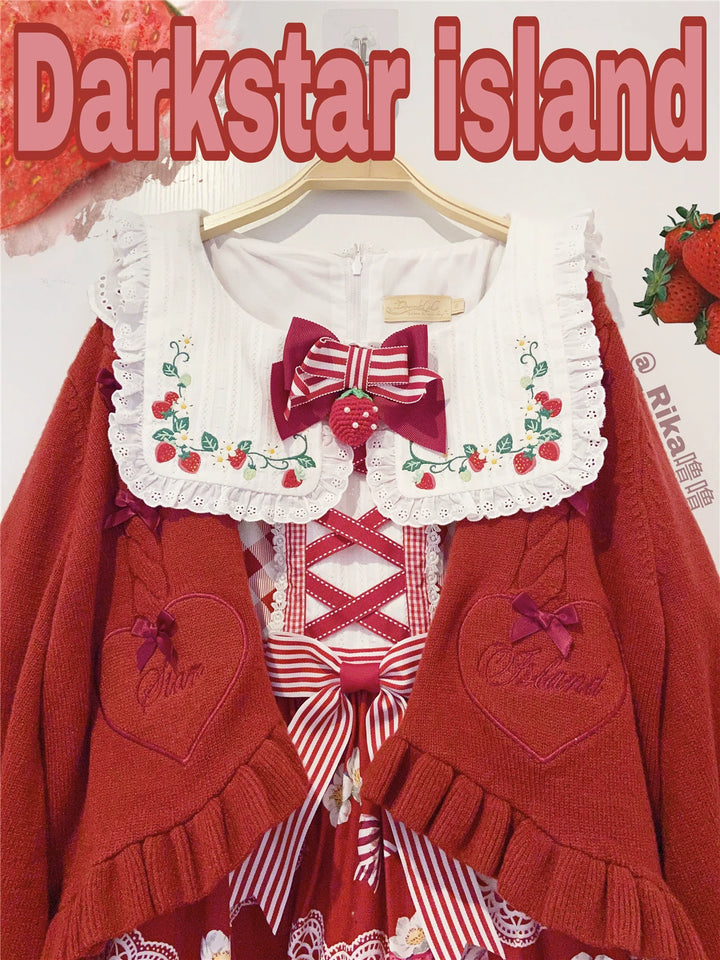 (BFM)Dark Star Island~Sugar Frost~Sweet Lolita Cardigan Knit Embroidered Sweater   