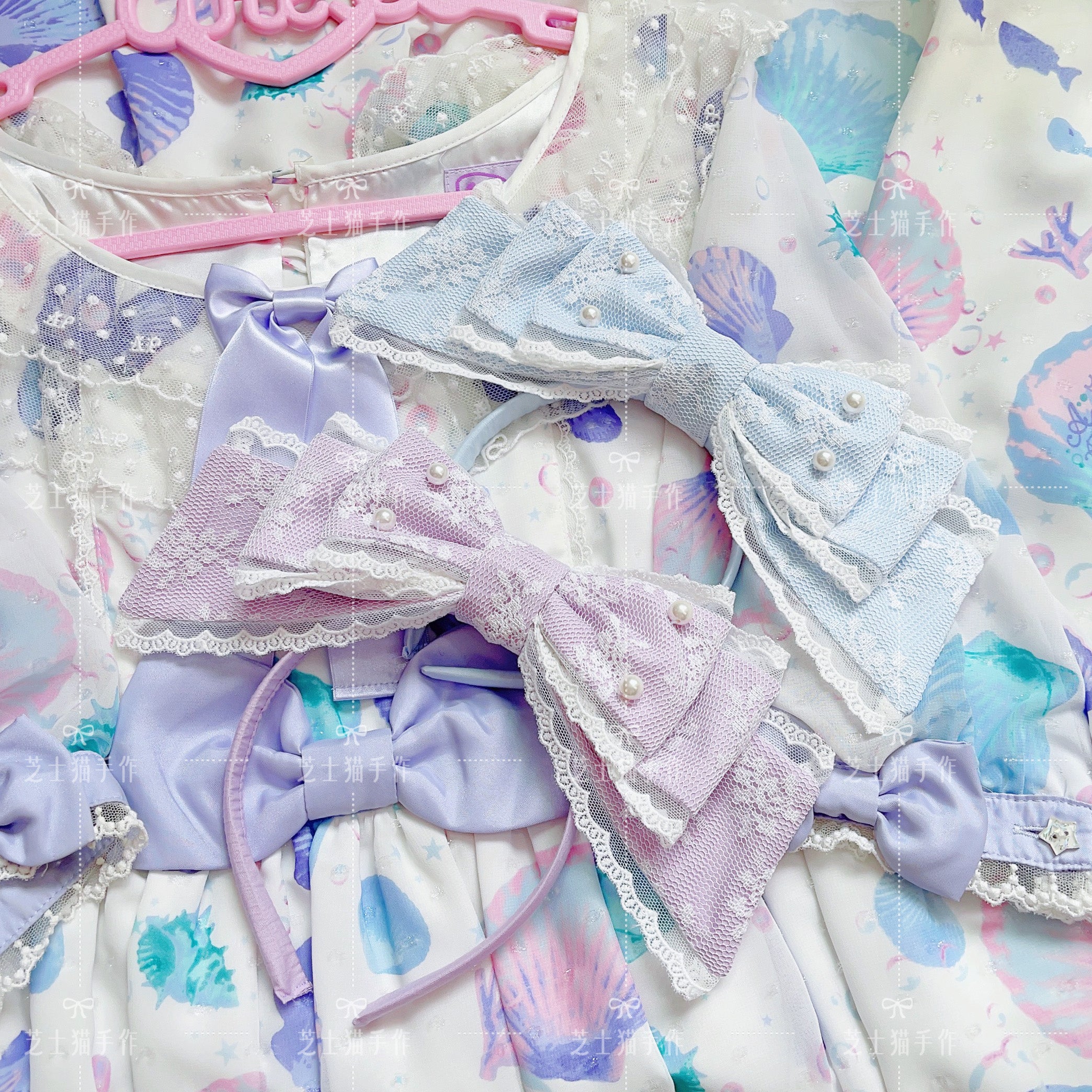 (Buyforme)Cheese Cat~Sweet Lolita KC Lace Butterfly Lolita KC with Pearl 15210:198054