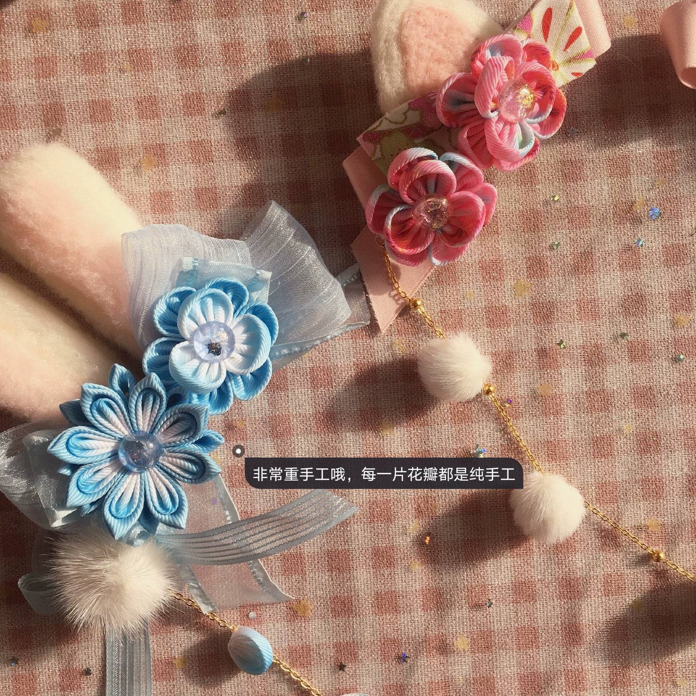 (Buyforme)Chestnut Lolita~Lolita Cat Ears Hair Clips for Daily Hanfu   