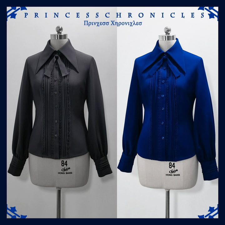 Princess Chronicles~Black Dragon~Gothic Lolita Shirt Retro Elegant Blouse Multicolors