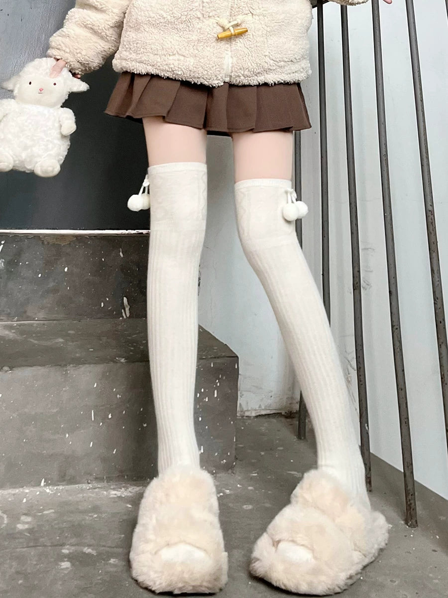 Hua Nai Cat - Sweet Lolita Stockings Thigh-High JK Socks