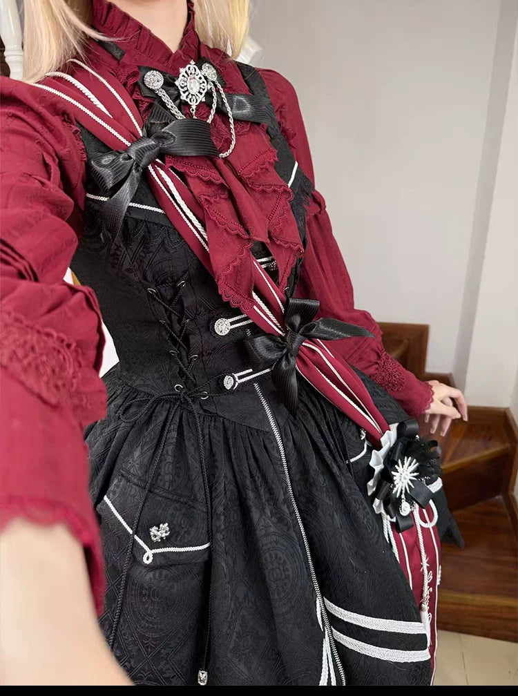 Dawnbreaker - Military Lolita JSK, Diamond Shaped Hemline 44643:816820