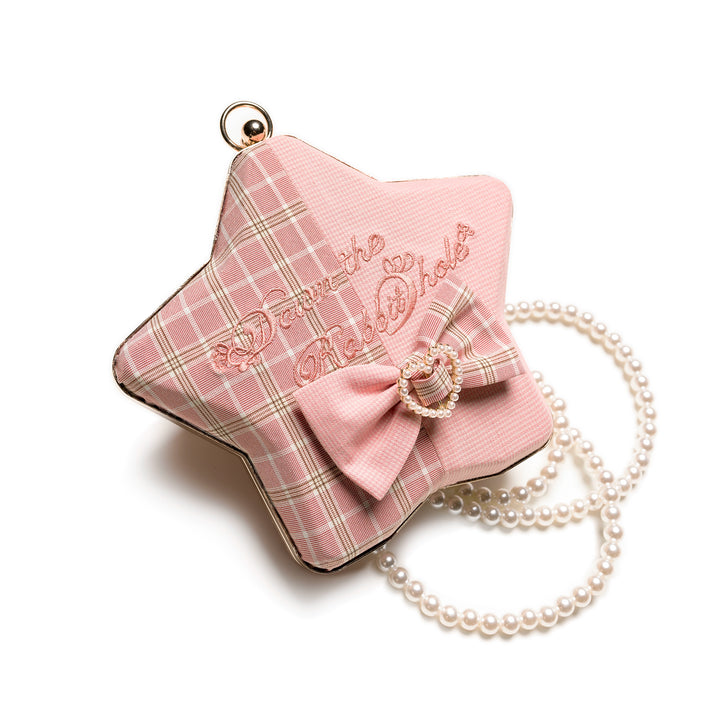 Youpairui~Helford~Sweet Coordinated Lolita Suit Pink Plaid Lolita SK Set Kiss-lock purse only Free Size 