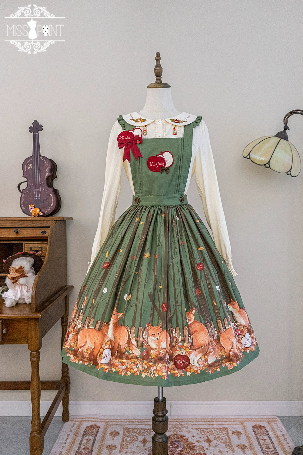 Miss Point~Fat Fox in the Forest~Elegant Lolita Skirt Detachable Chest Guard SK 37582:562370